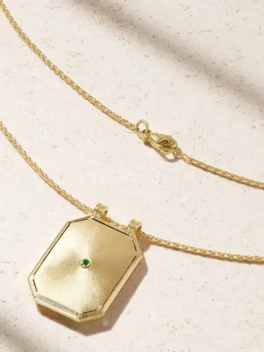 Marie Lichtenberg Luck Scapular 18-karat Gold Emerald Necklace | Thumbnail 3