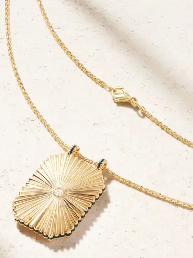 Marie Lichtenberg Letter Scapular 18-karat Gold, Enamel nd Diamond Necklace | Thumbnail 3 Marie Lichtenberg Letter Scapular 18-karat Gold, Enamel nd Diamond Necklace | Thumbnail 3