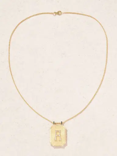 Marie Lichtenberg Letter Scapular 18-karat Gold, Enamel nd Diamond Necklace | Thumbnail 5 Marie Lichtenberg Letter Scapular 18-karat Gold, Enamel nd Diamond Necklace | Thumbnail 5
