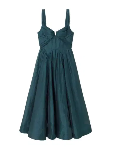 Zimmermann Rebellion Linen And Silk-blend Bustier Midi Dress | Thumbnail 1 Zimmermann Rebellion Linen And Silk-blend Bustier Midi Dress | Thumbnail 1
