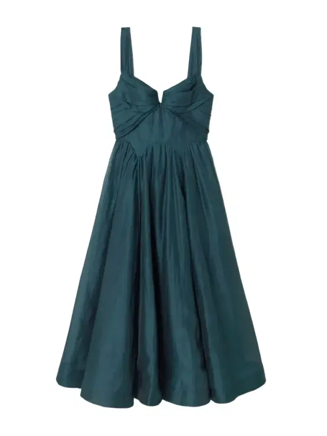Rebellion Linen And Silk-blend Bustier Midi Dress