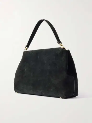 TOTEME T-lock Suede Shoulder Bag | Thumbnail 3 TOTEME T-lock Suede Shoulder Bag | Thumbnail 3