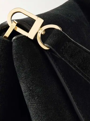 TOTEME T-lock Suede Shoulder Bag | Thumbnail 4 TOTEME T-lock Suede Shoulder Bag | Thumbnail 4