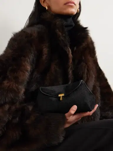 TOTEME T-lock Mini Calf Hair Clutch | Thumbnail 2 TOTEME T-lock Mini Calf Hair Clutch | Thumbnail 2