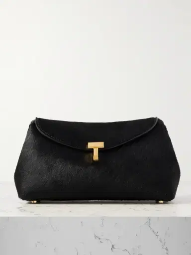 TOTEME T-lock Mini Calf Hair Clutch | Thumbnail 1 TOTEME T-lock Mini Calf Hair Clutch | Thumbnail 1