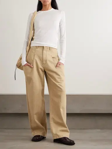 OSSOU Lariat Draped Mid-rise Wide-leg Jeans | Thumbnail 2 OSSOU Lariat Draped Mid-rise Wide-leg Jeans | Thumbnail 2
