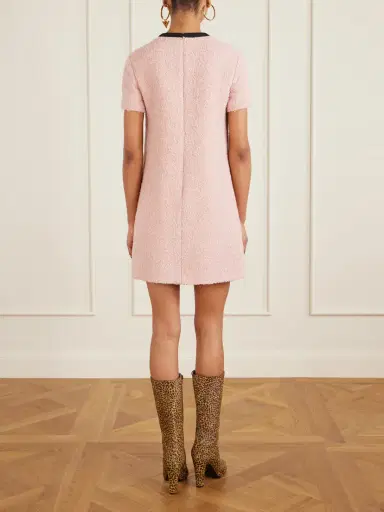Valentino Garavani Bow-detailed Embellished Wool-blend Bouclé Mini Dress | Thumbnail 4