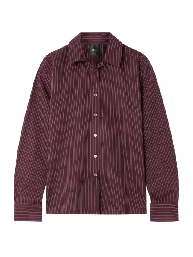 Yoshi Pinstriped Cotton-blend Twill Shirt