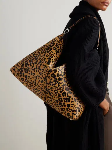 TOTEME Bevel Large Leopard-print Cow Hair Tote | Thumbnail 2