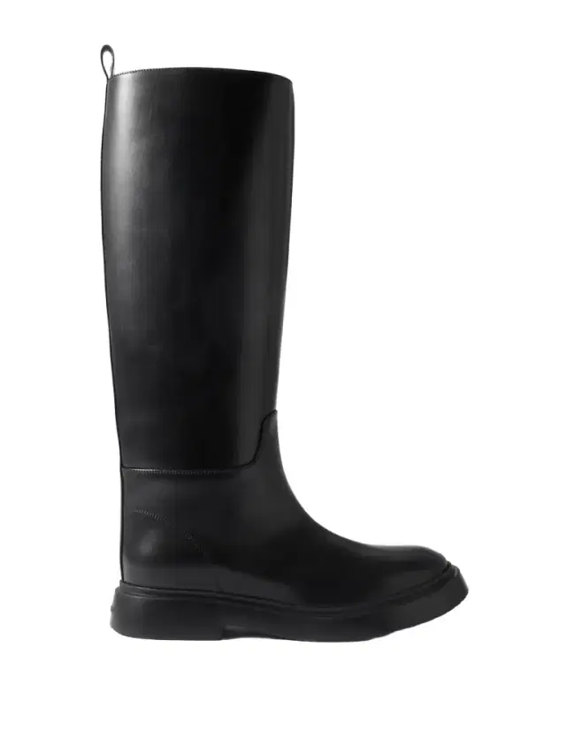 Bank Leather Knee Boots
