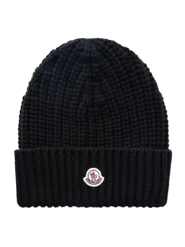 Moncler Appliquéd Ribbed Wool And Cashmere-blend Beanie
