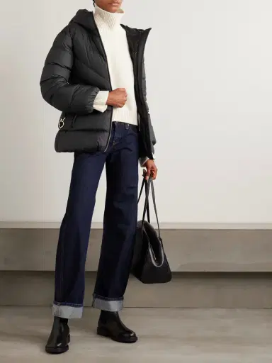 Moncler Brosse Belted Hooded Appliquéd Quilted Shell Down Jacket | Thumbnail 2
