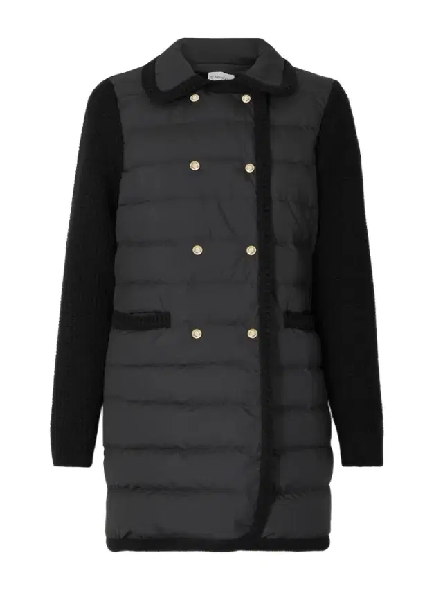 Moncler Double-breasted Wool And Cashmere-blend And Quilted Shell Down Cardigan.