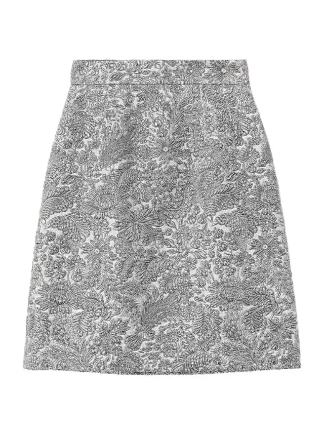 Metallic Jacquard Mini Skirt