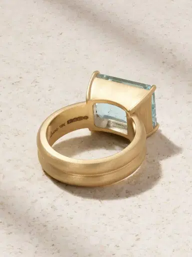 Irene Neuwirth Gemmy Gem 18-karat Gold Aquamarine Ring | Thumbnail 3