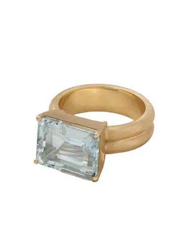 Irene Neuwirth Gemmy Gem 18-karat Gold Aquamarine Ring | Thumbnail 1