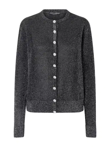 Dolce & Gabbana Metallic Knitted Cardigan | Thumbnail 1 Dolce & Gabbana Metallic Knitted Cardigan | Thumbnail 1