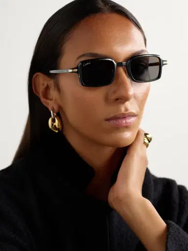 Cartier Eyewear Première De Cartier Rectangular-frame Acetate Sunglasses | Thumbnail 2 Cartier Eyewear Première De Cartier Rectangular-frame Acetate Sunglasses | Thumbnail 2