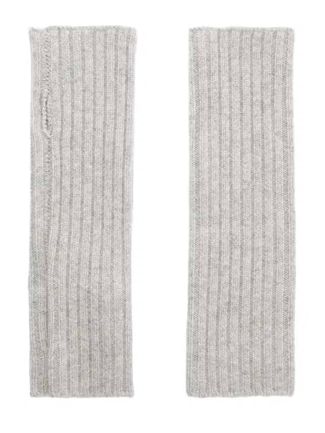 Yves Salomon Ribbed Cashmere Fingerless Mittens