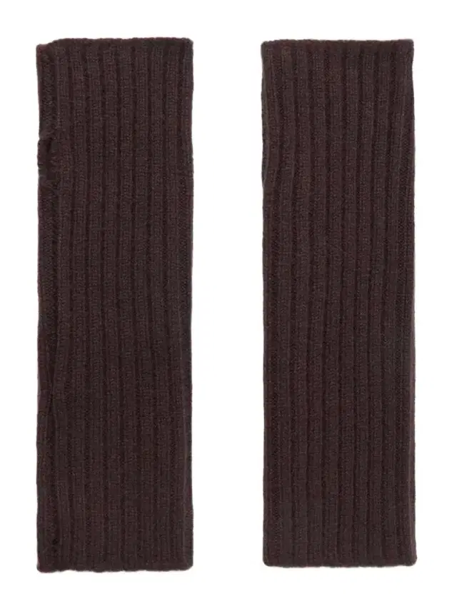 Ribbed Cashmere Fingerless Mittens