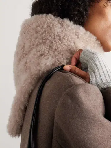 Yves Salomon Shearling And Wool Scarf | Thumbnail 2