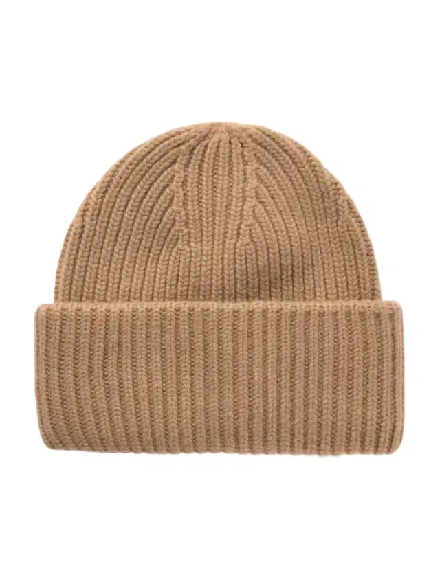 Ribbed Cashmere Beanie