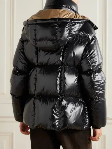 Moncler Hooded Quilted Glossed-shell Down Jacket | Thumbnail 4