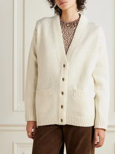 Moncler Wool And Cashmere-blend Cardigan | Thumbnail 3 Moncler Wool And Cashmere-blend Cardigan | Thumbnail 3