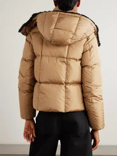 Moncler Castelnou Appliquéd Hooded Fleece-trimmed Shell Down Jacket | Thumbnail 4