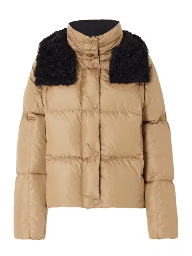 Moncler Castelnou Appliquéd Hooded Fleece-trimmed Shell Down Jacket | Thumbnail 1