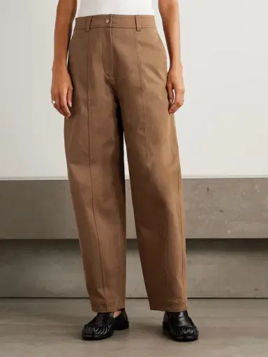 Moncler Appliquéd Cotton-blend Gabardine Straight-leg Pants | Thumbnail 3