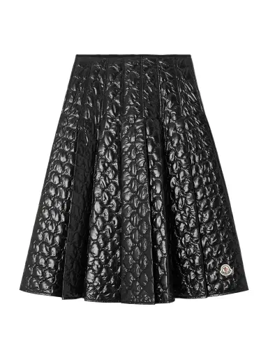 Moncler Appliquéd Pleated Quilted Padded Shell Skirt | Thumbnail 1