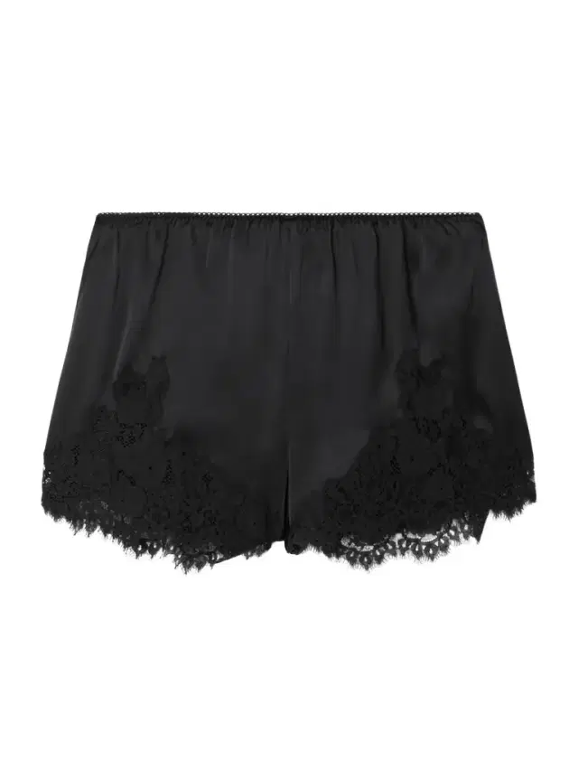 Iona Lace-trimmed Silk-satin Shorts