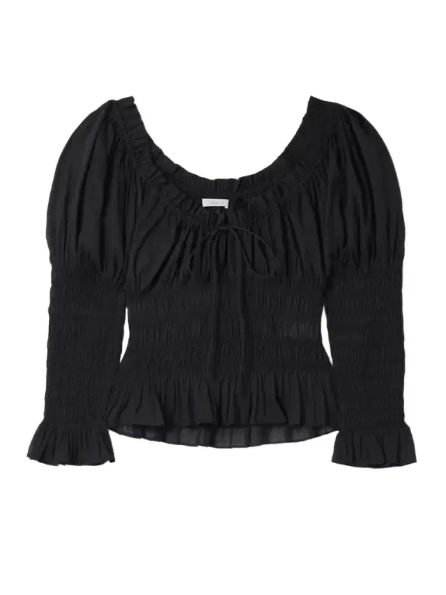 Baptisia Shirred Organic Cotton-voile Top