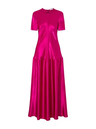 FFORME Clodia Pleated Textured-satin Maxi Dress | Thumbnail 1