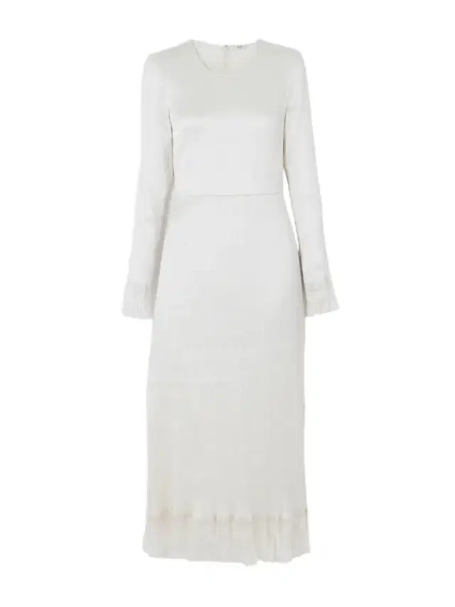 Mina Frayed Textured Silk-blend Satin Midi Dress