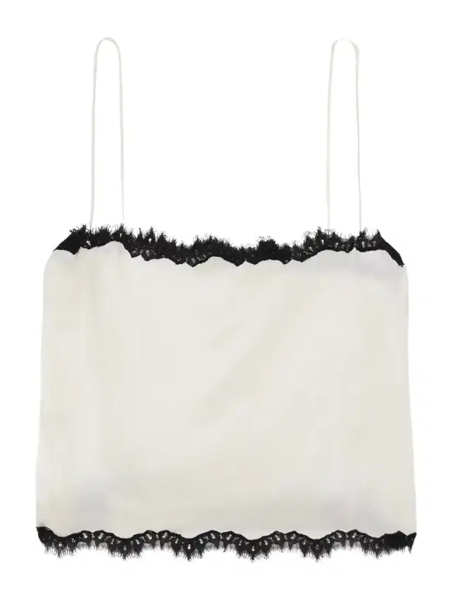 Loure Lace-trimmed Silk-satin Top
