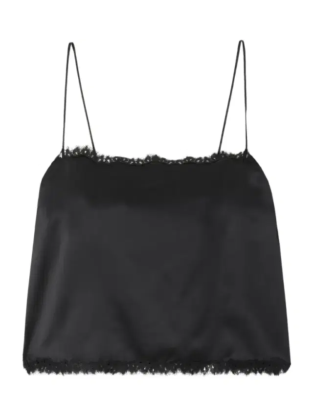 Loure Lace-trimmed Silk-satin Top