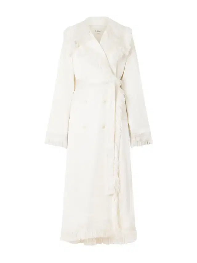 Lise Tie-detailed Fringed Silk-blend Trench Coat