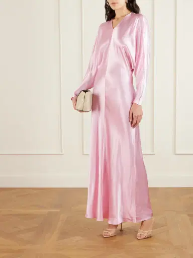 FFORME Naomie Draped Hammered-satin Maxi Dress | Thumbnail 2 FFORME Naomie Draped Hammered-satin Maxi Dress | Thumbnail 2