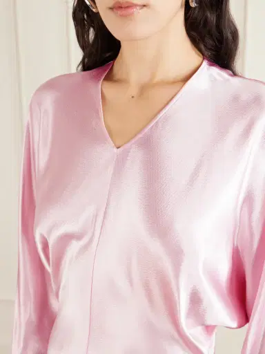 FFORME Naomie Draped Hammered-satin Maxi Dress | Thumbnail 4 FFORME Naomie Draped Hammered-satin Maxi Dress | Thumbnail 4