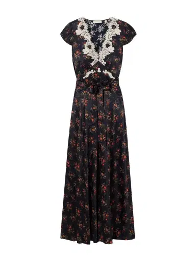 DÔEN Coraline Floral-print Satin Midi Dress | Thumbnail 1