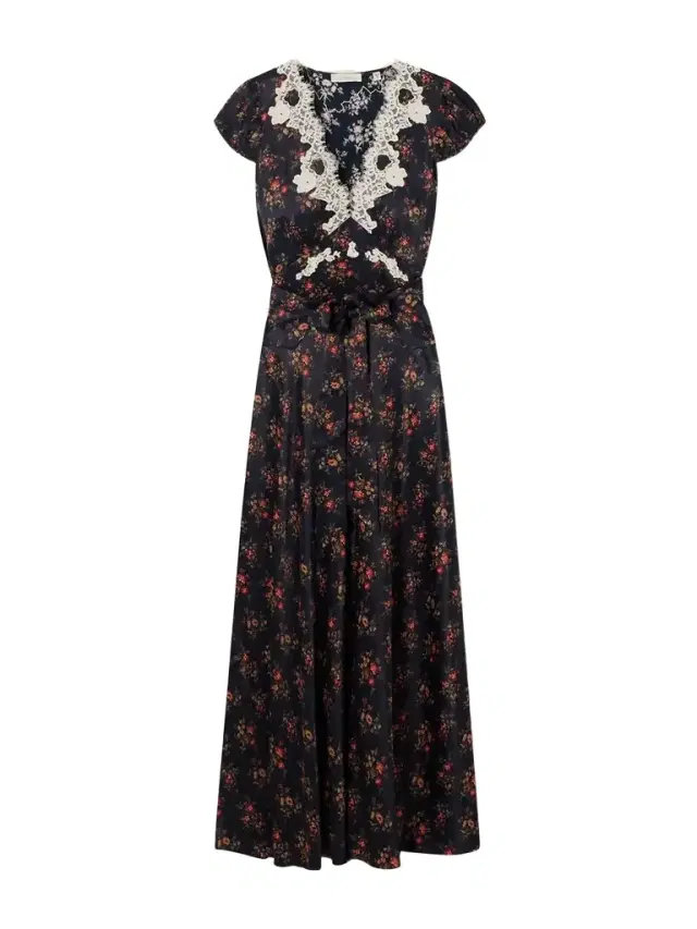 Coraline Floral-print Satin Midi Dress