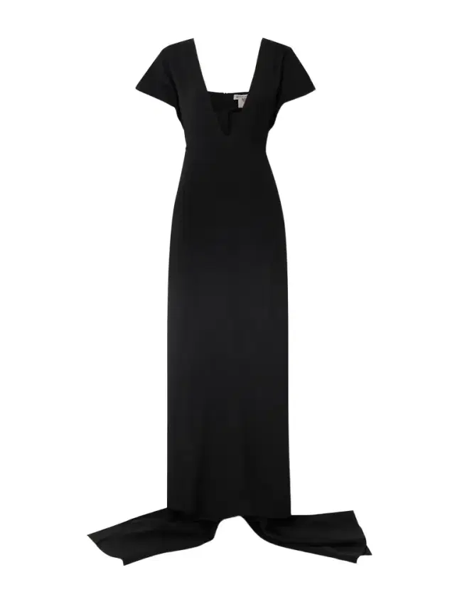 Clara Draped Crepe Gown