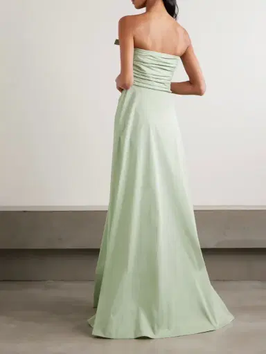 BERNADETTE Lucinda Strapless Bow-detailed Taffeta Gown | Thumbnail 3