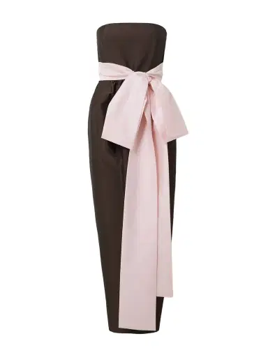 BERNADETTE Lina Strapless Bow-embellished Taffeta Gown | Thumbnail 1