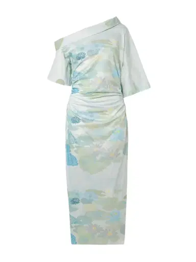 BERNADETTE Bowery Off-the-shoulder Printed Stretch-cotton Midi Dress | Thumbnail 1 BERNADETTE Bowery Off-the-shoulder Printed Stretch-cotton Midi Dress | Thumbnail 1