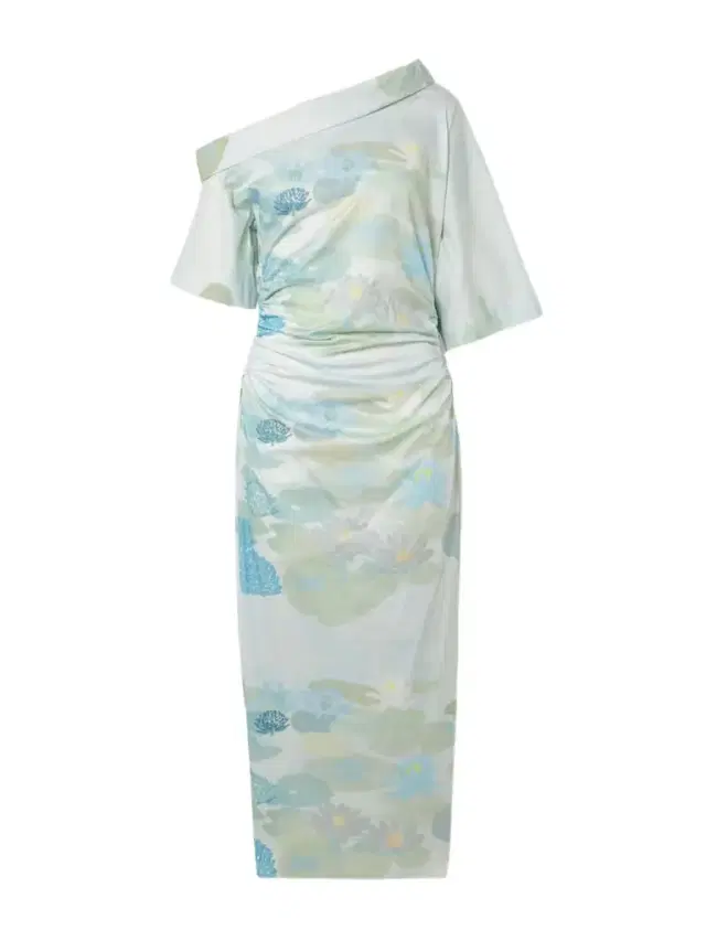 Bowery Off-the-shoulder Printed Stretch-cotton Midi Dress