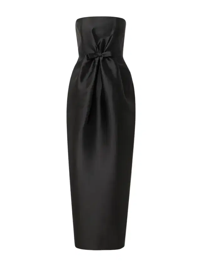 Lenette Strapless Bow-detailed Taffeta Gown