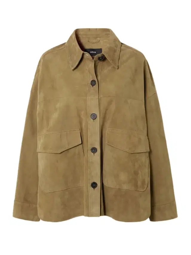 ARMA Kaylee Oversized Paneled Suede Jacket